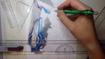 Drawing of Gundam GN-001RE Gundam Exia Repair