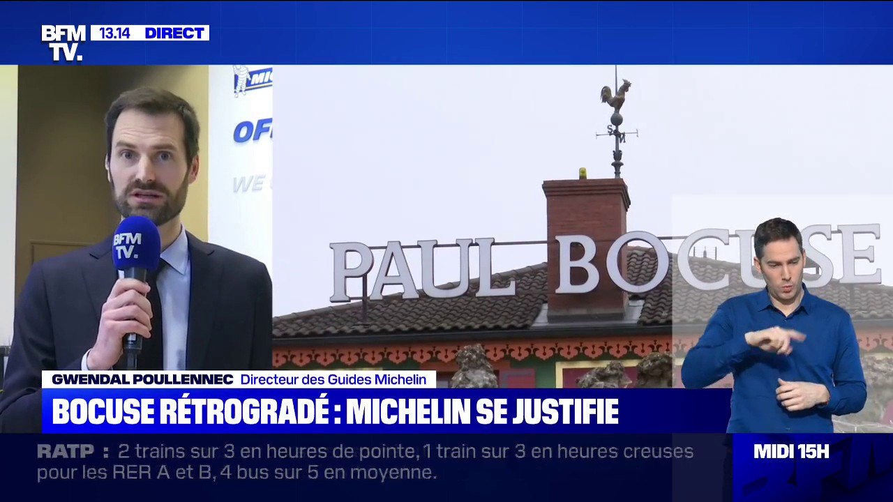 "Les étoiles Michelin ne s'héritent pas, elles se méritent", explique le directeur du guide Michelin après la rétrogradation du restaurant Bocuse