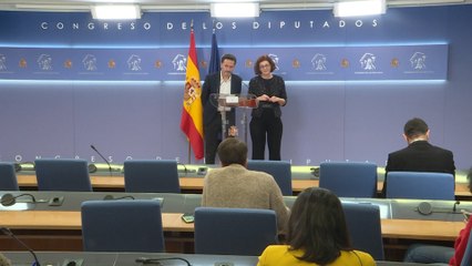 Edmundo Bal en rueda de prensa en el Congreso de los Diputados