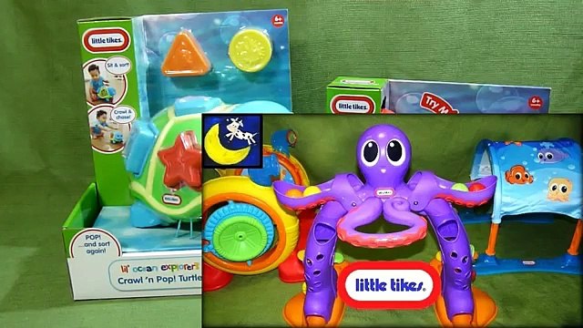 Little Tikes Toys- Little Ocean Explorers Catch Me Crabbie and Crawl N' Pop Turtle-