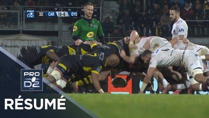 PRO D2 - Résumé Carcassonne-Oyonnax: 20-16 - J17 - Saison 2019/2020