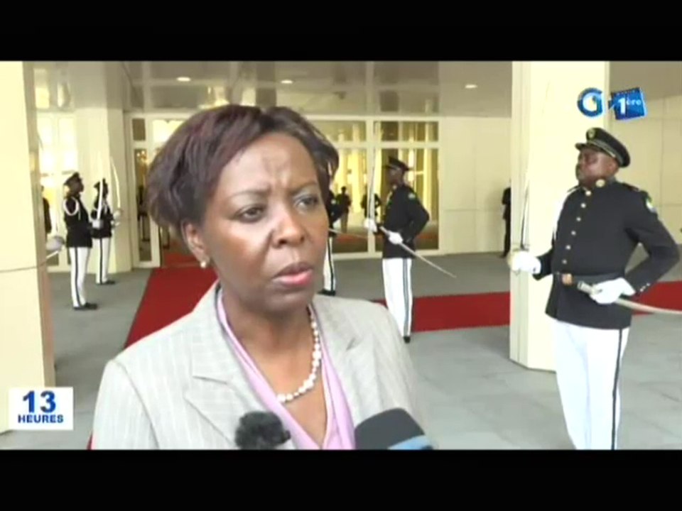 RTG/Audience du Président de la république, Ali Bongo Ondimba avec le secrétaire général de la francophonie, Louise Mushikiwabo