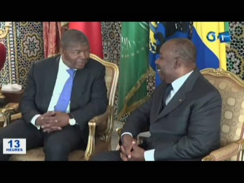 RTG/Audience du Président de la république, Ali Bongo Ondimba avec son homologue angolais, João Lourenço
