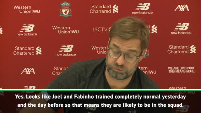 Matip and Fabinho are back in Liverpool squad - Klopp