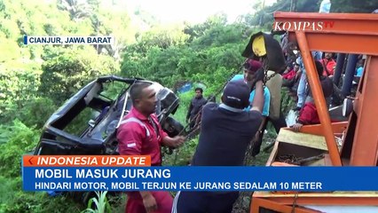 Mobil Masuk Jurang Sedalam 10 Meteri di Cianjur