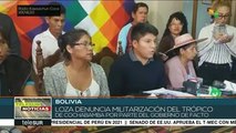 Bolivia: organizaciones cocaleras denuncian militarización de Chimoré