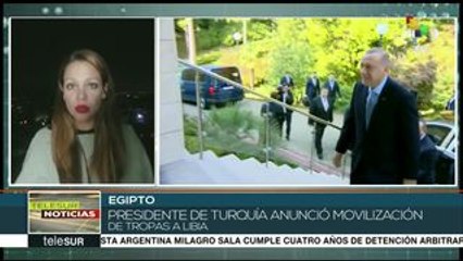Presidente turco anuncia movilización de tropas a Libia