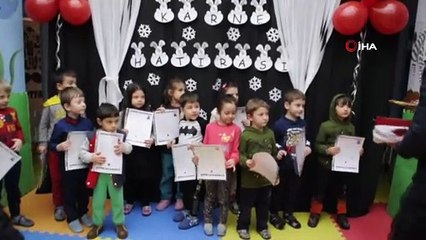 Şuhut’ta anaokulu öğrencilerinin karne sevinci