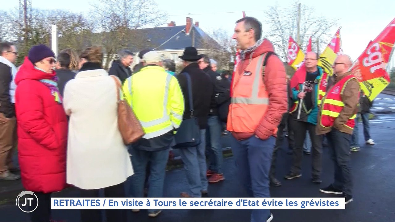 Le journal - 17/01/2020 - RETRAITES En visite à Tours le secrétaire d'Etat évite les grévistes