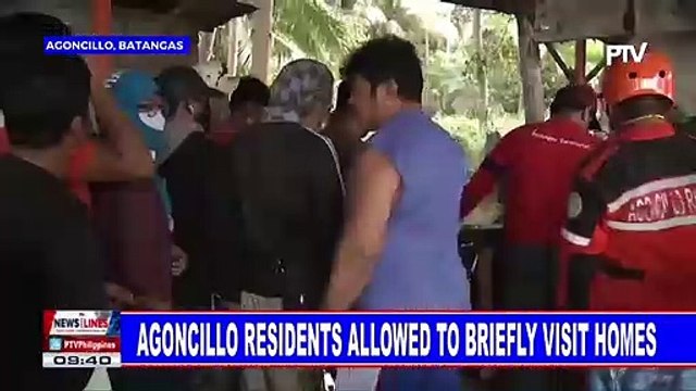 Agoncillo residents allowed to briefly visit homes