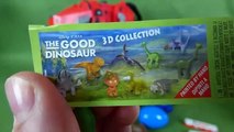 Dinotrux and The Good Dinosaur Kinder Surprise Eggs Video with Ty Rux and Ton Ton TOYS-