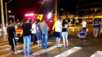 Grave acidente: Motorista foge ao atropelar ciclista na Avenida Brasil, no Centro