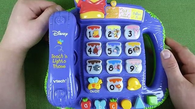 Disney Winnie the Pooh Bear Teach N Lights Phone Toy for Kids from Vtech