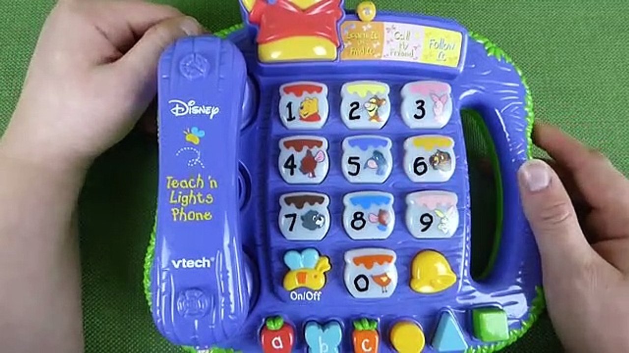 Disney Winnie the Pooh Bear Teach N Lights Phone Toy for Kids from Vtech