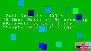 Full Version  HBR's 10 Must Reads on Reinventing HR: (with bonus article 