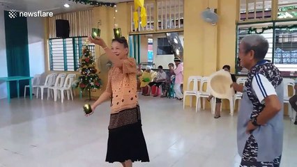 Touching moment grandmother dances for care home residents