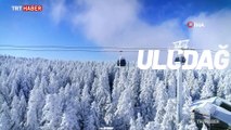 Uludağ'da sisler arasında kar yolculuğu