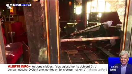 Le restaurant "la Rotonde" à Paris victime d'un incendie dans la nuit de vendredi à samedi, l'origine du sinistre n'est pas encore connue