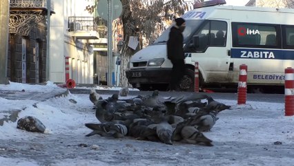 Termometreler eksi 25'i gösterdi, vatandaşların saçları ve kirpikleri dondu