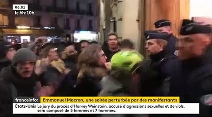 Le Fil Actu - Emmanuel et Brigitte Macron exfiltrés d'un théâtre Parisien où se massaient des manifestants - Le journaliste qui avait signalé la présence du Président en garde à vue