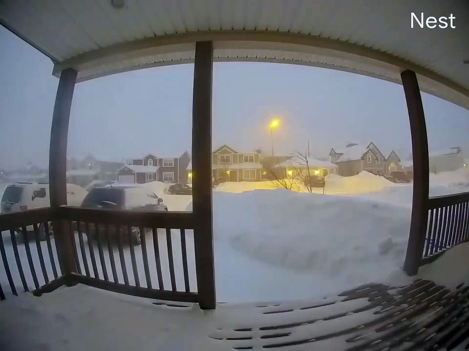 Terrifying Blizzard Buries Town over Time-Lapse