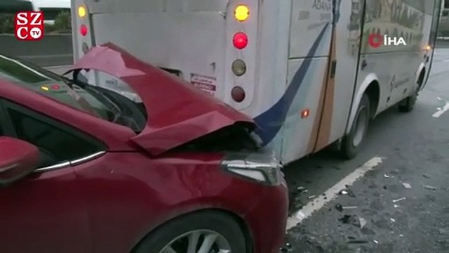 TEM’de zincirleme kaza! Trafik kilitlendi