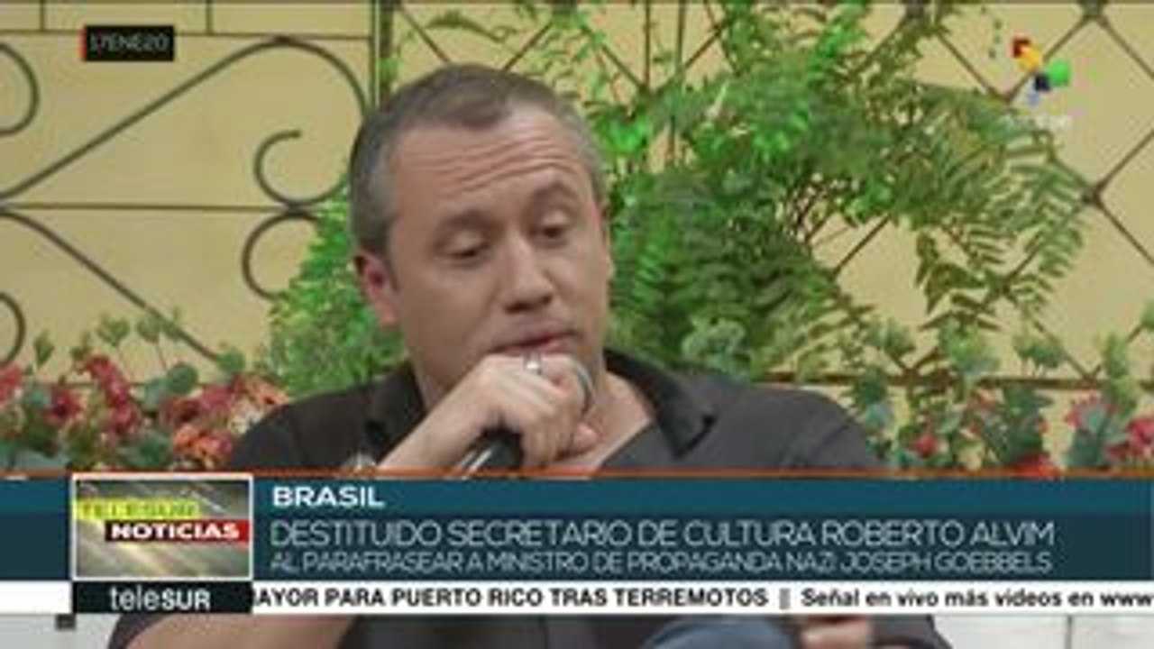 Brasil: destituyen a ministro de Cultura por parafrasear a Goebbels