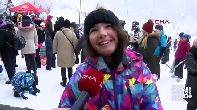 Kayak merkezlerine tatilci akını