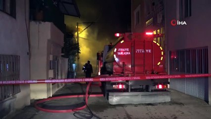 Bursa'da 2 katlı ev alev alev böyle yandı