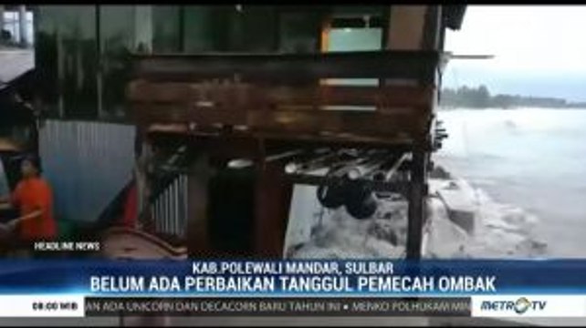 Pemukiman Warga di Polewali Mandar Rusak Akibat Gelombang Pasang