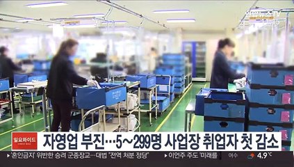 자영업 부진…5∼299명 사업장 취업자 첫 감소