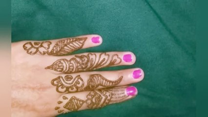 very easy and beautiful fingertip mehndi design