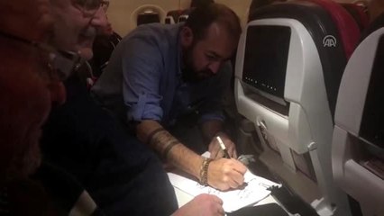 Leylekle kurduğu dostluğun anlatıldığı belgeseldeki balıkçı Yılmaz'a THY uçağında sürpriz