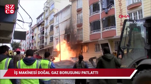 Esenyurtta doğalgaz borusu patladı