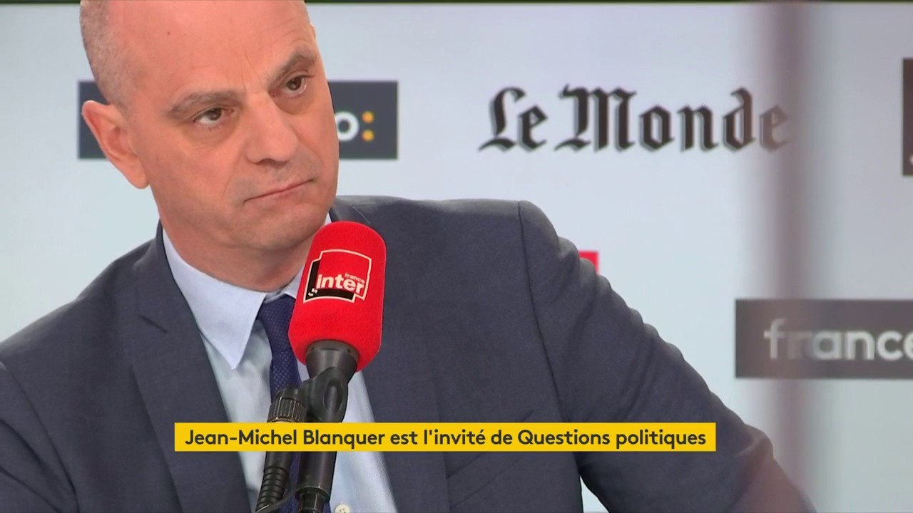 Jean-Michel Blanquer, ministre de l'Éducation nationale : "On a des dérapages, qui ne sont pas acceptables en démocratie, mais il faut aussi voir les causes : une stratégie de violence de certains secteurs ultra-minoritaires, qui ont choisi cela."