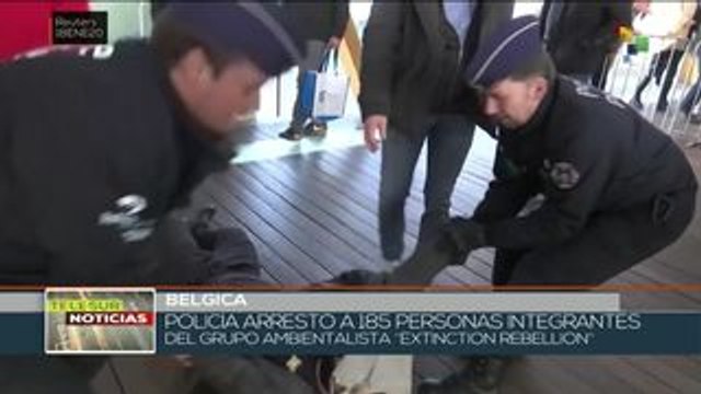 Bélgica: policías detienen a 185 activistas ambientales en protesta
