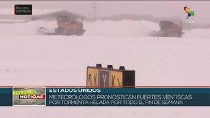 Download Video: EE.UU.: meteorólogos pronostican fuertes nevadas y heladas