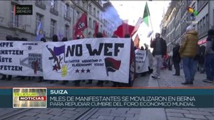 Suiza: activistas protestan contra Foro Económico Mundial