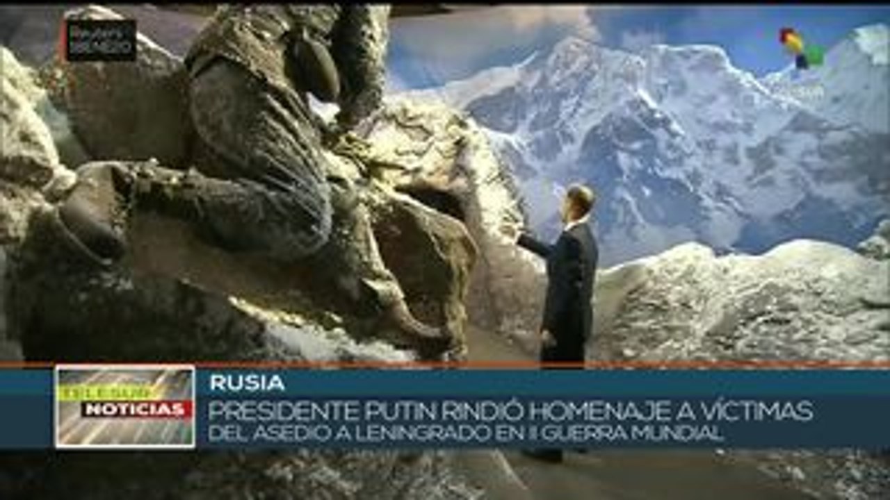 Rusia: Putin rinde homenaje a víctimas del asedio a Leningrado