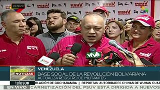 Base social de Revolución bolivariana actualiza registro de militantes
