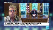 Donald Trump - Procédure de destitution : le président renforce sa défense avant les audiences