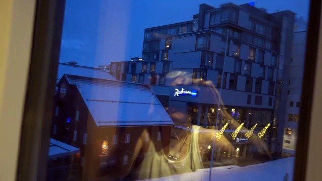 BDMV-258 Aruna & Hari Sharma 11 AM slight sky light in Tromsoe from Rm 417 Scandic Ishavshotel Norway Dec 18, 2019