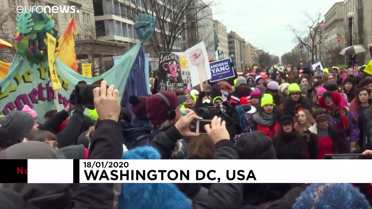 Thousands of women march against Trump in Washington