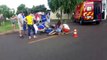 Batida de trânsito deixa dois feridos no Santa Felicidade