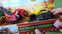 Rare Dinotrux Toys- Red Drago Leader of the Ankylodumps and Tar Pit Dozer Diecast Toys from Episode 1