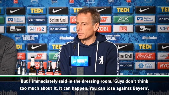Klinsmann sees positives in Hertha's defeat to Bayern