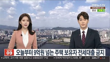 오늘부터 9억원 넘는 주택 보유자 전세대출 금지