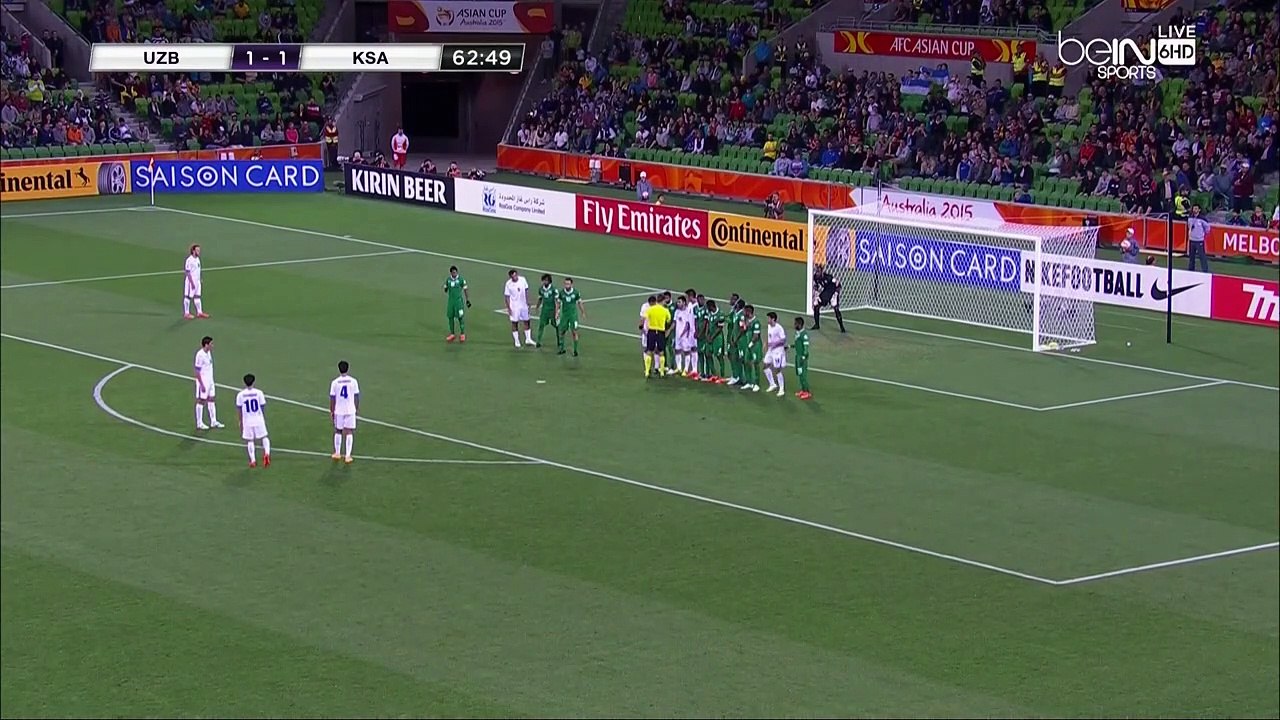 الشوط الثاني مباراة اوزبكستان و السعودية 3-1 كا...