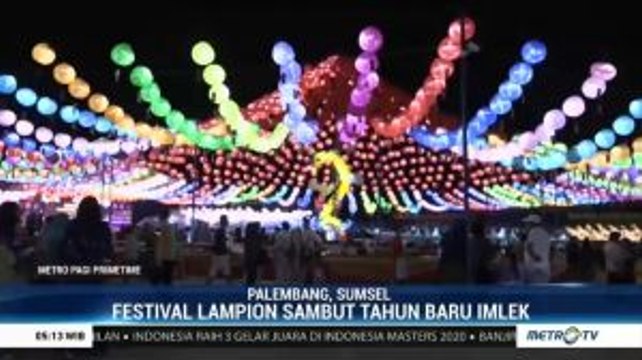 Keseruan Festival Lampion Sriwijaya di Palembang Jelang Tahun Baru Imlek