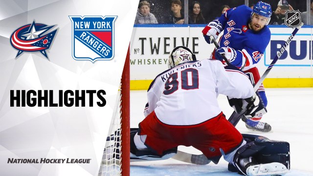 NHL Highlights | Blue Jackets @ Rangers 01/19/20